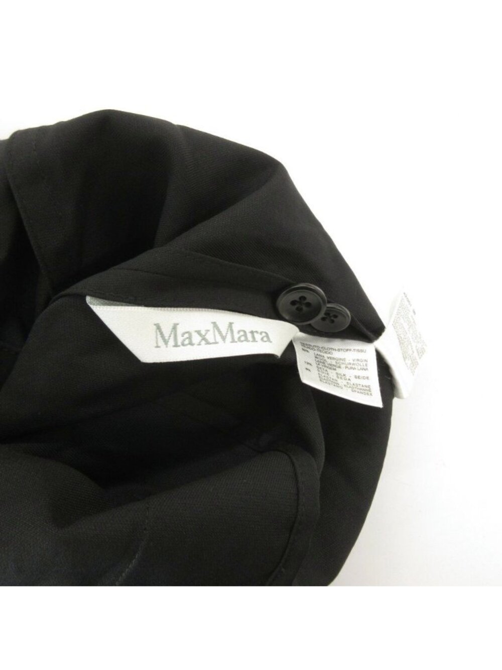Max Mara White Tag Soutien Collar Coat with Long Belt Black 38 - Picture 7 of 9